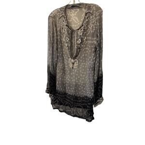 AllSaints Spitalfields Beaded Sequin Silk Tunic Dress Sz M/L